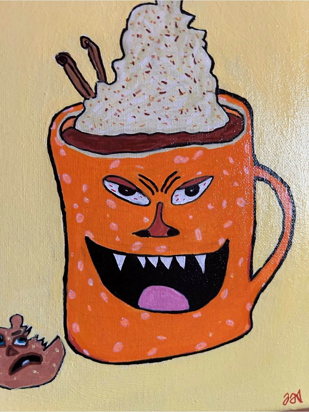 Fall Vibes One Of A Kind Scary Spicy Pumpkin Spice Latte Wall Decor